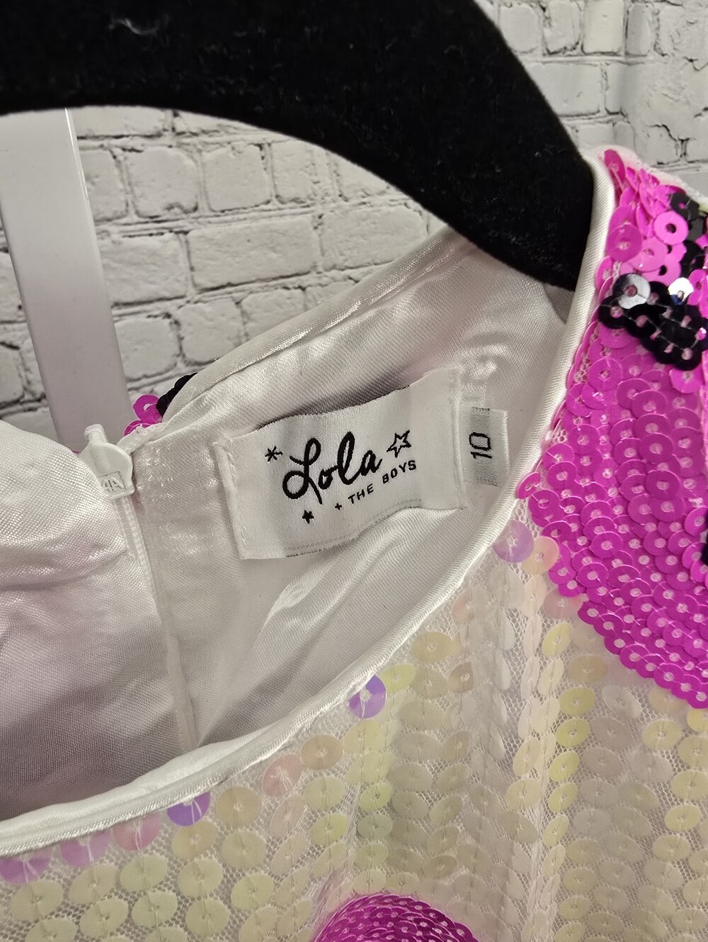 Lola + The Boys - Girls Pinkie Happy Emoji Dress - Picture 4 of 8